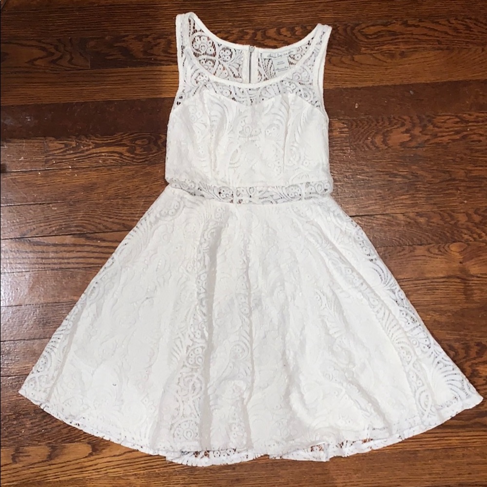 White lace child/teen formal dress.